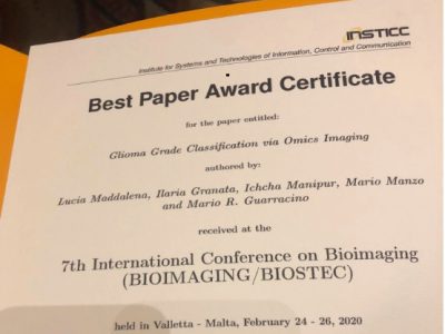 Best Paper Award 7th International Conference On Bioimaging 2020