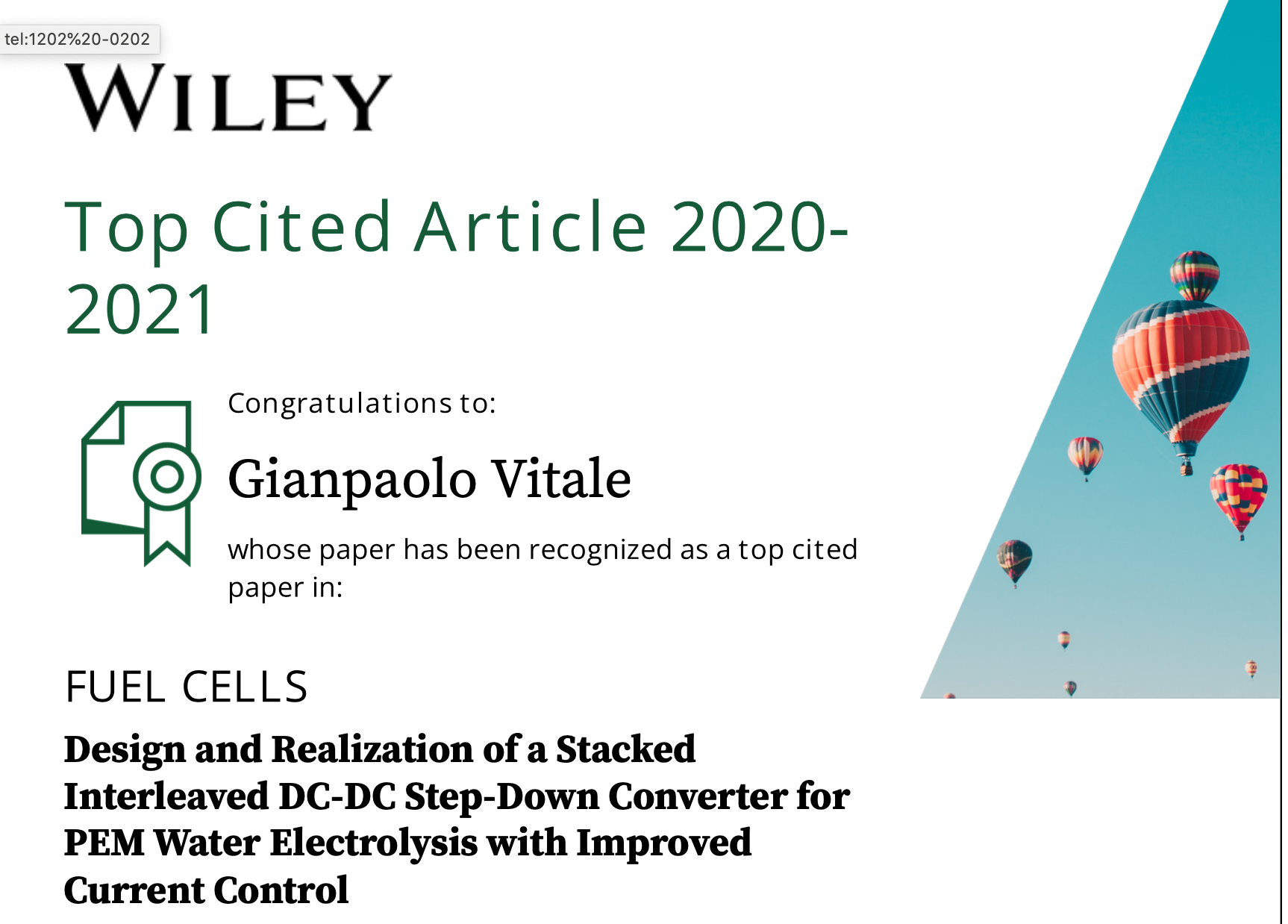 Most Cited Article In The 2020/2021 Biennium